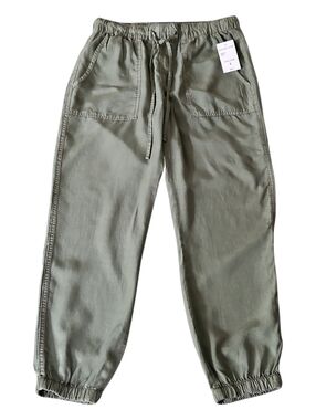 Sanctuary Jogger Tencel Pants Olive Green Drawstring Waist NWT